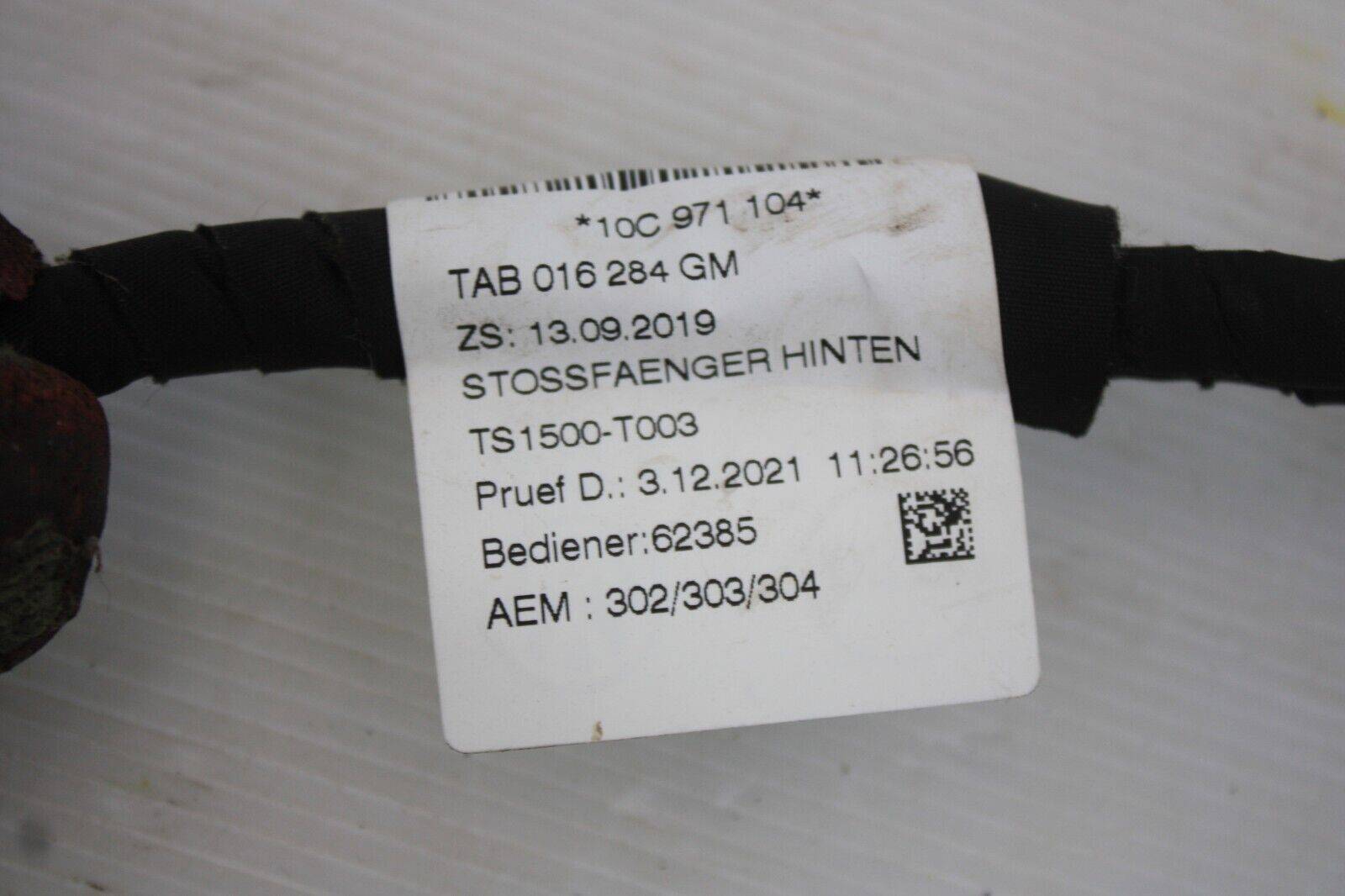 VW-ID3-Rear-Bumper-Wiring-Loom-10C971104-Genuine-175388844008-10