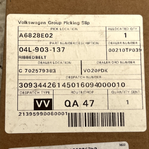 Volkswagen Golf Mk7 Auxillary V Drive Belt 2017 TO 2020 04L903137 Genuine - Image 12