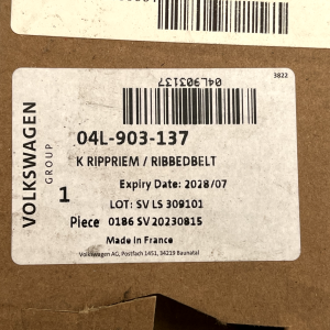 Volkswagen Golf Mk7 Auxillary V Drive Belt 2017 TO 2020 04L903137 Genuine - Image 13