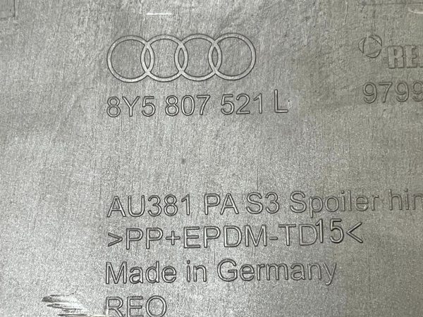 Audi A3 S3 8Y Rear Bumper Lower Diffuser 2024 Onward 8Y5807521L Genuine 178502492459 15