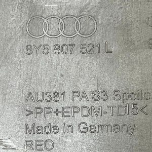 Audi A3 S3 8Y Rear Bumper Lower Diffuser 2024 Onward 8Y5807521L Genuine - Image 16