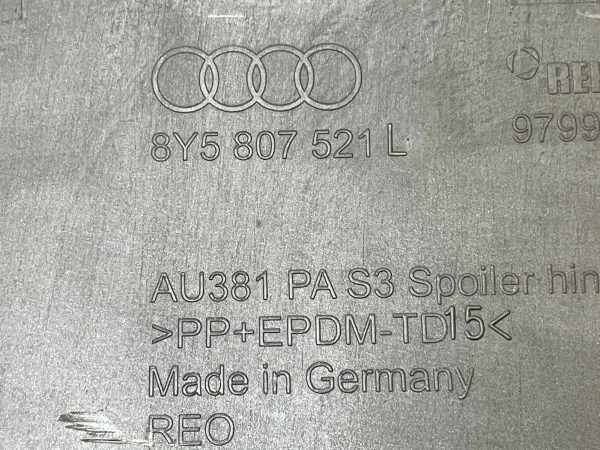 Audi A3 S3 8Y Rear Bumper Lower Diffuser 2024 Onward 8Y5807521L Genuine 178502492459 16