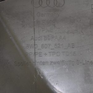 Audi A4 B9 S-Line Rear Bumper Diffuser 2019 TO 2024 8W0807521AB Genuine - Image 21