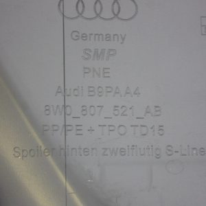 Audi A4 B9 S-Line Rear Bumper Diffuser 2019 TO 2024 8W0807521AB Genuine - Image 12