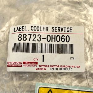 Toyota Aygo Front Cooler Service Label Caution 88723-0H060 Genuine - Image 6